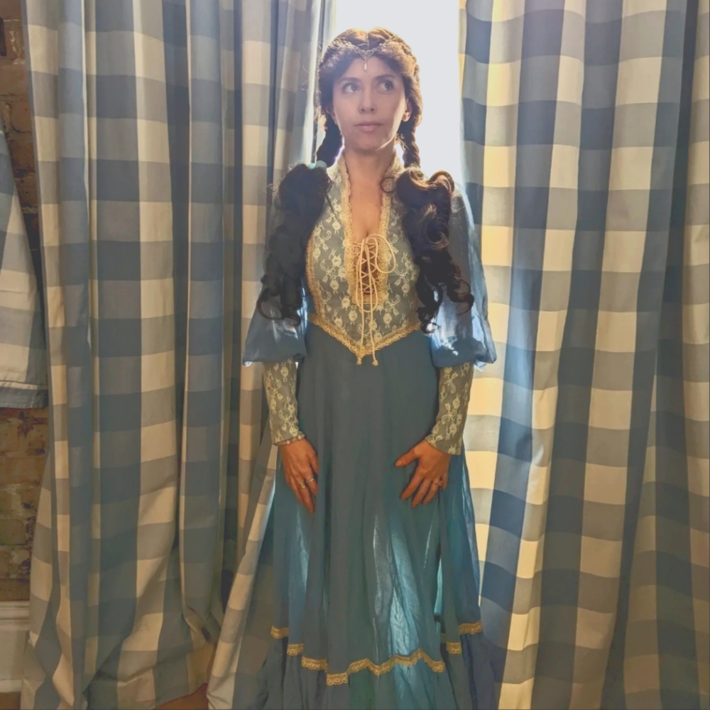 Gunne Sax blue dress